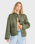 Camper Reversible Fleece Jacket - Canteen