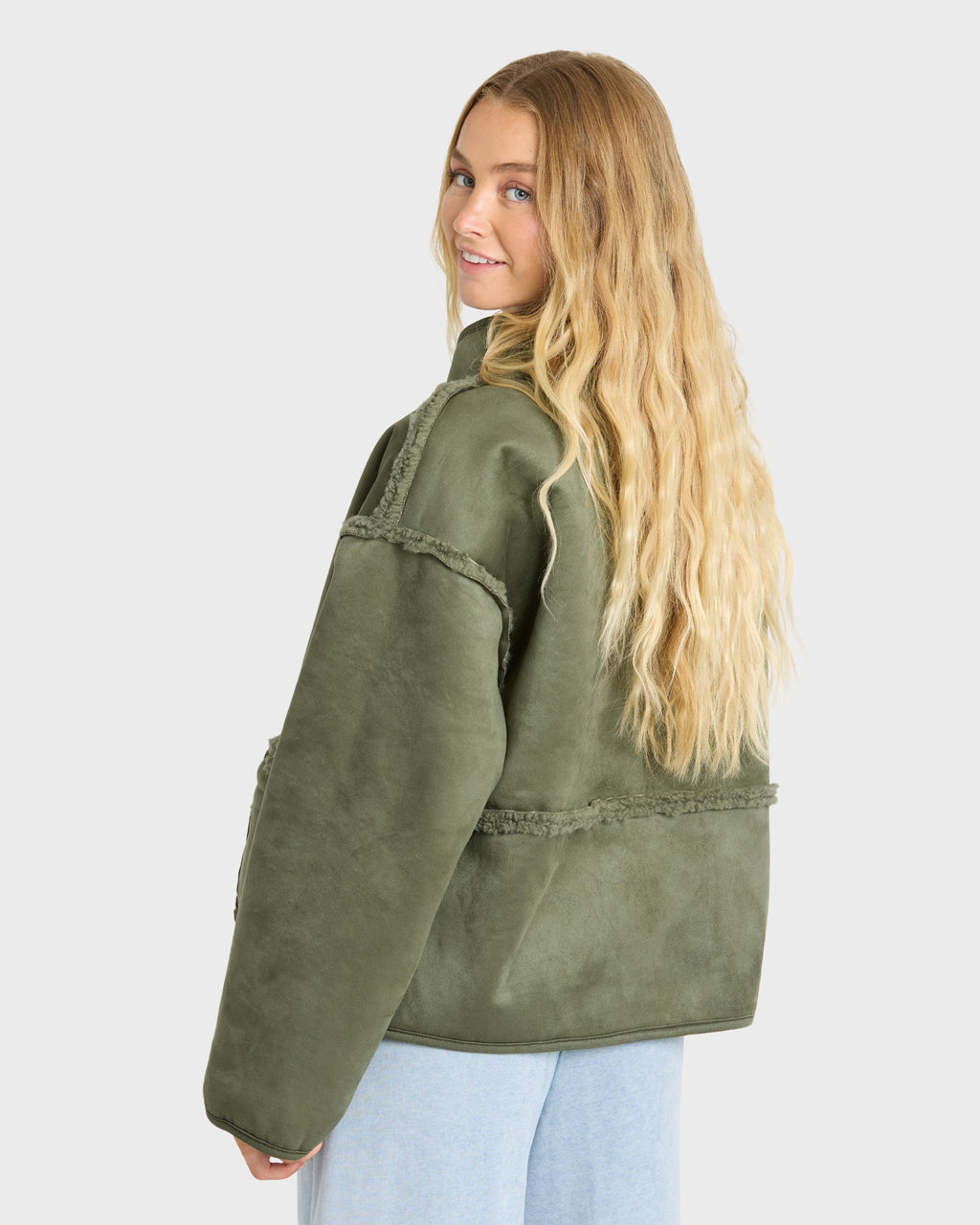Camper Reversible Fleece Jacket - Canteen