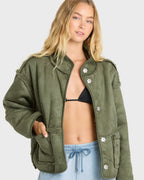 Camper Reversible Fleece Jacket - Canteen