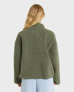 Camper Reversible Fleece Jacket - Canteen