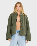 Camper Reversible Fleece Jacket - Canteen
