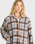 Adventure Division Breezy Fleece Shacket - Blue Bell