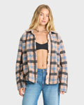 Adventure Division Breezy Fleece Shacket - Blue Bell