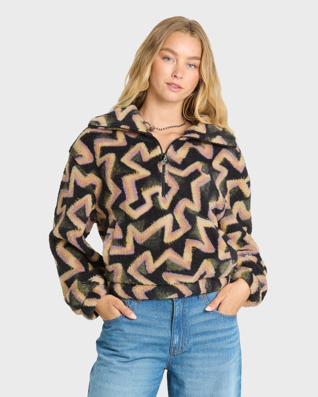 Barra Sherpa Half-Zip Sweatshirt - Black Sands