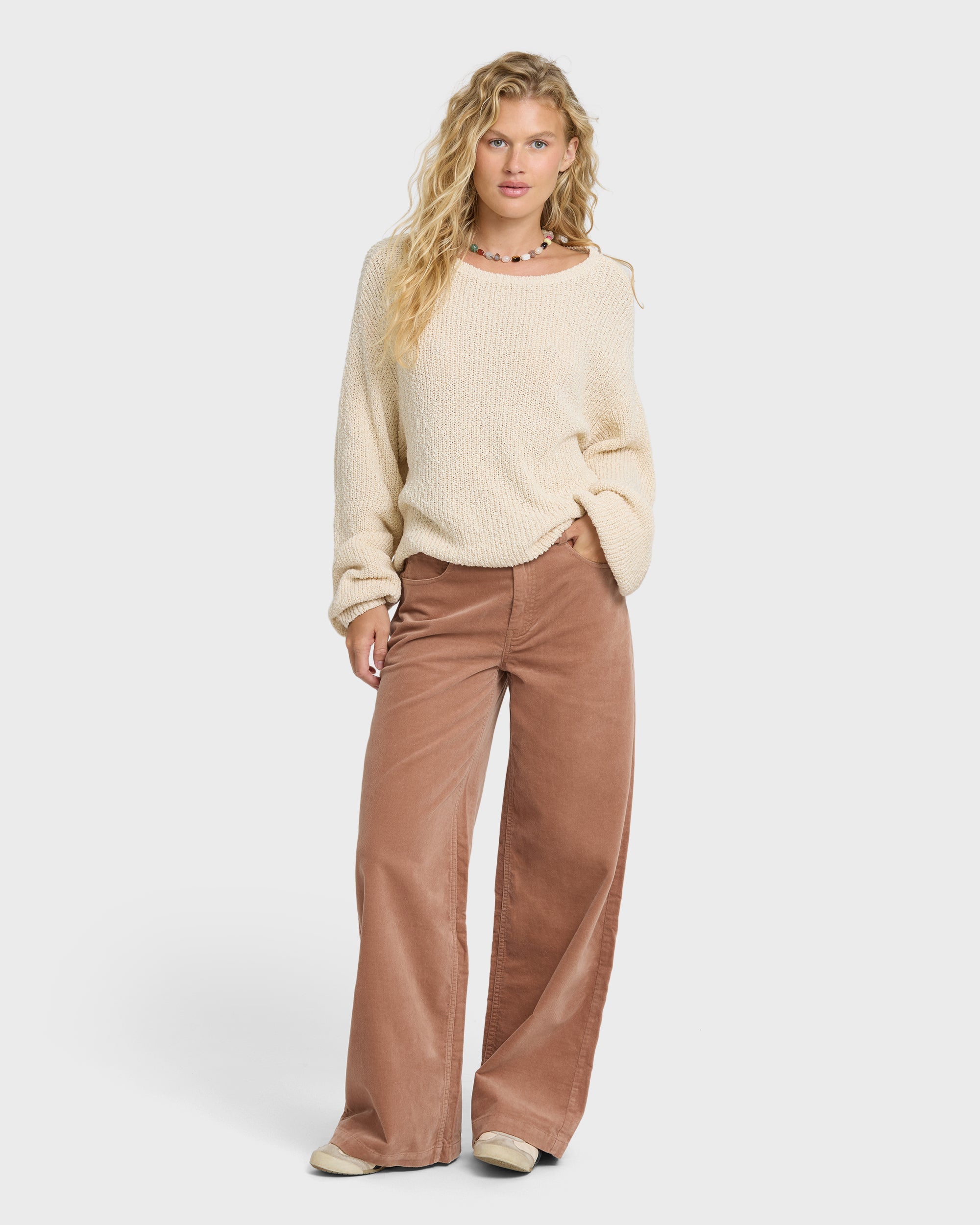 Uncut Cord Pants - Sugar Almond
