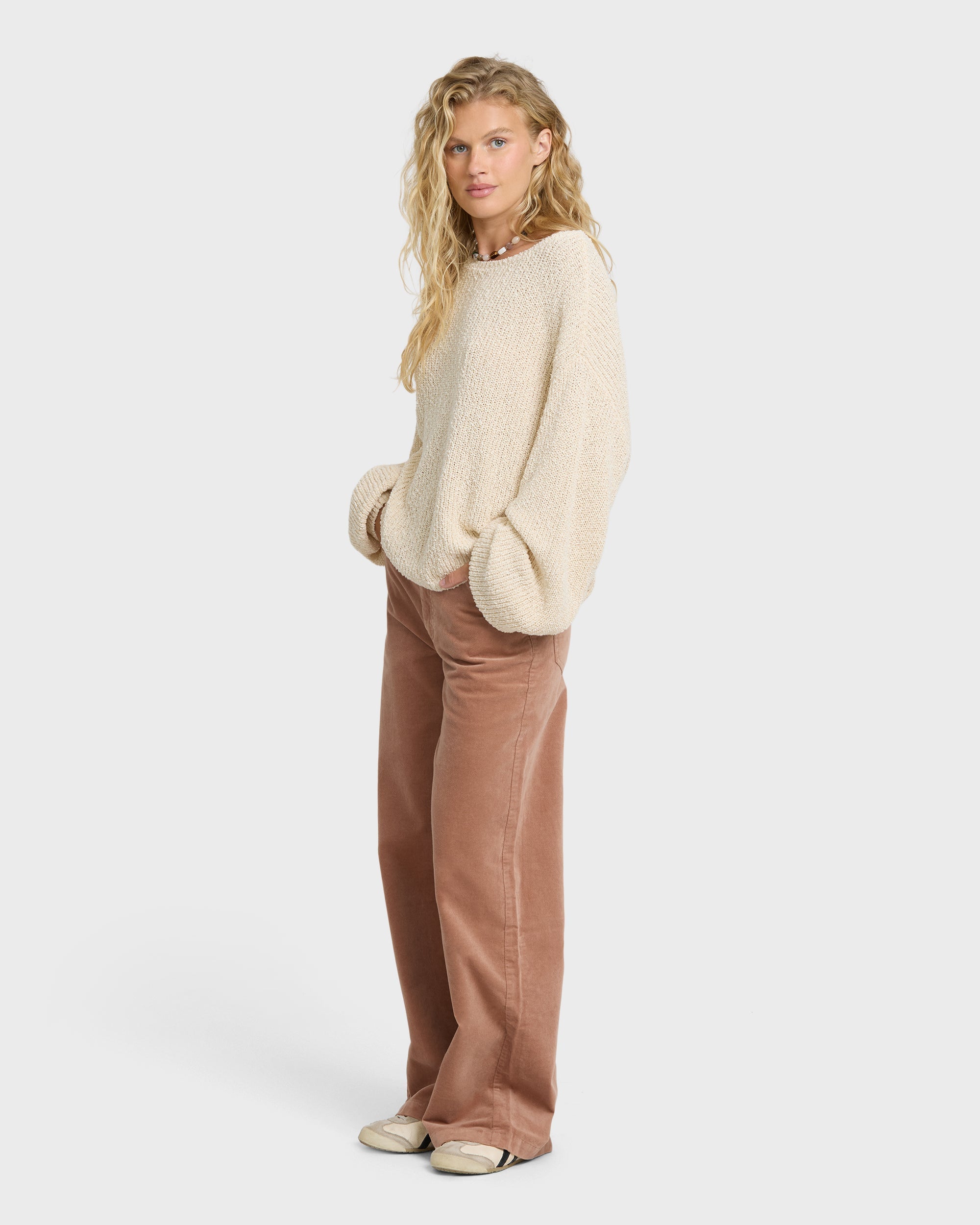 Uncut Cord Pants - Sugar Almond