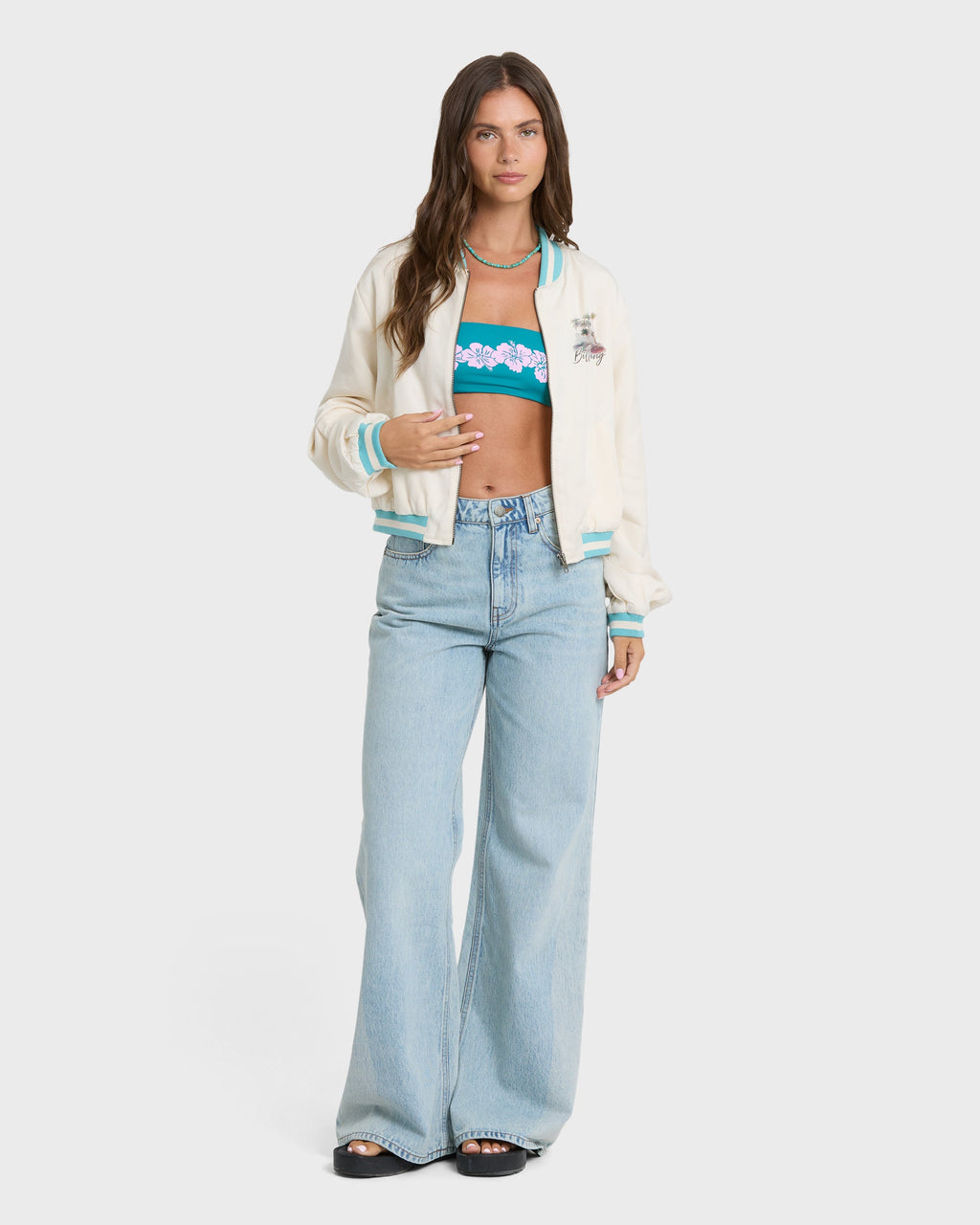 Sea Friends Bomber Jacket - White Cap