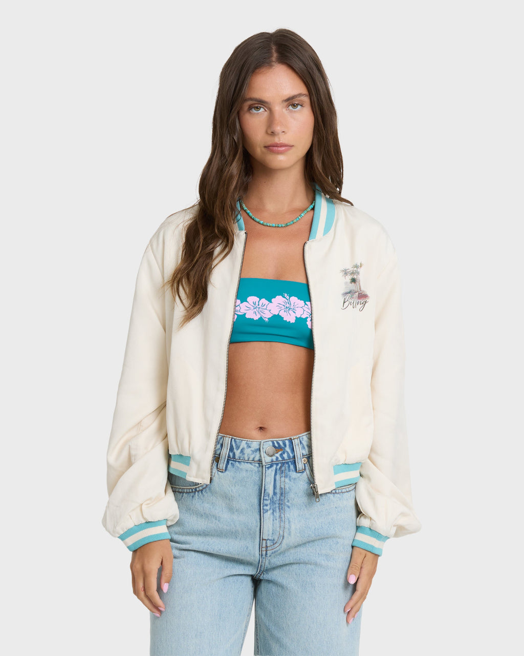 Sea Friends Bomber Jacket - White Cap