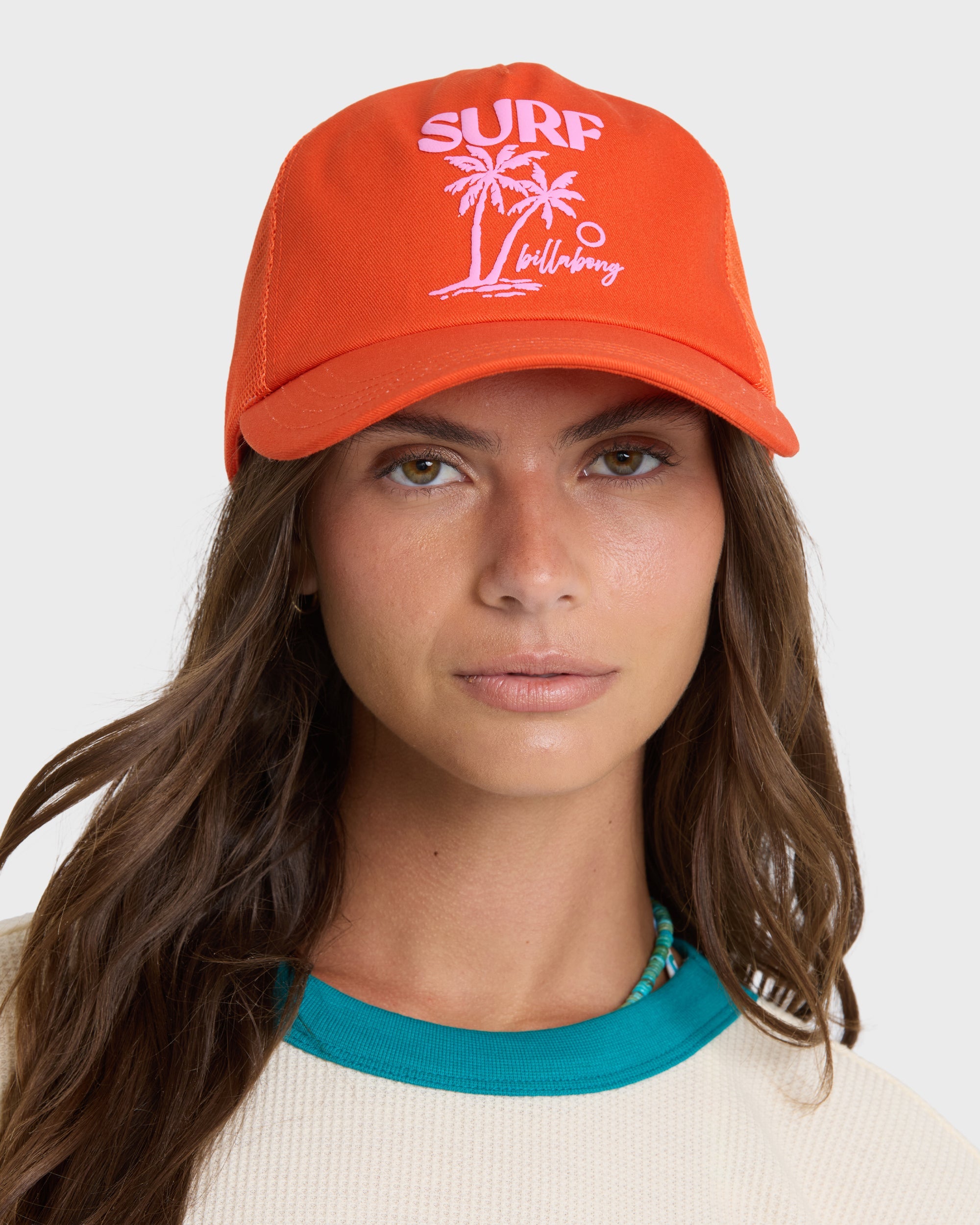 Sunday Trucker Hat - Vermillion Orange