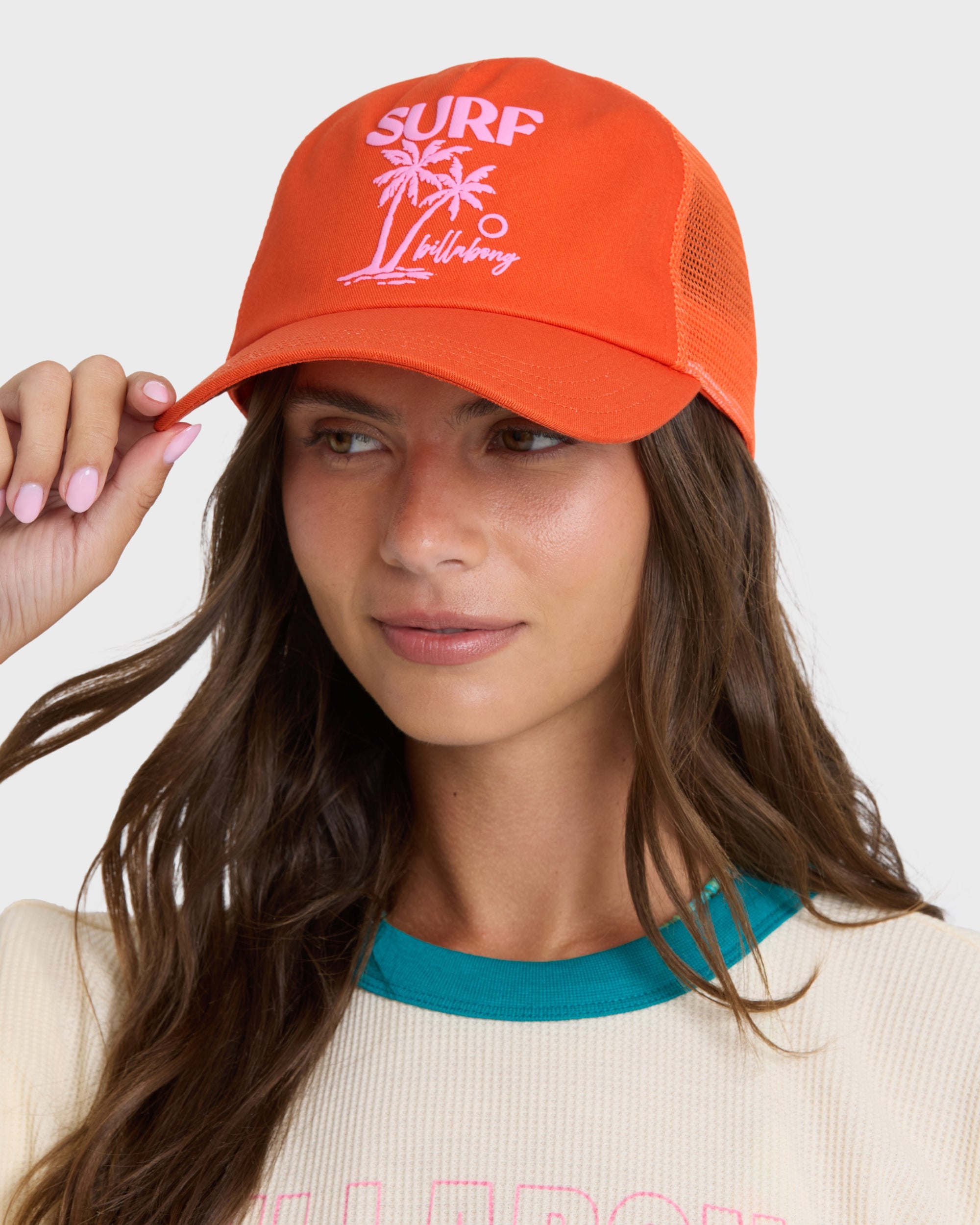 Sunday Trucker Hat - Vermillion Orange