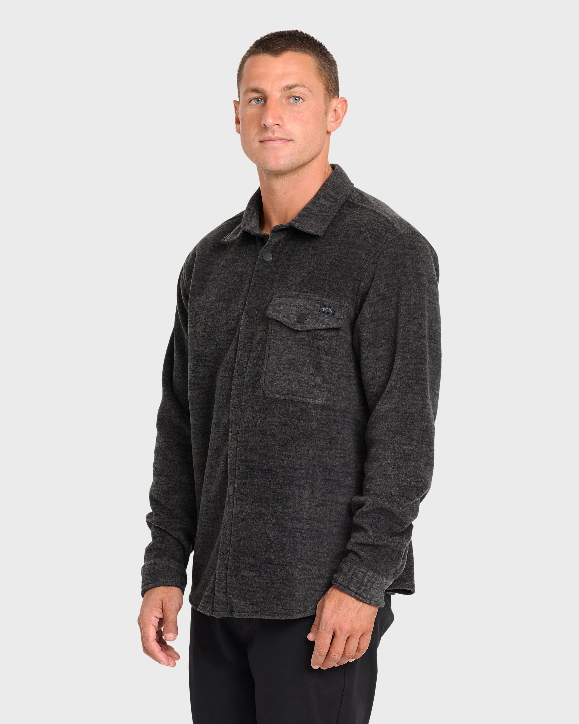 Furnace Long Sleeve Flannel Shirt - Black