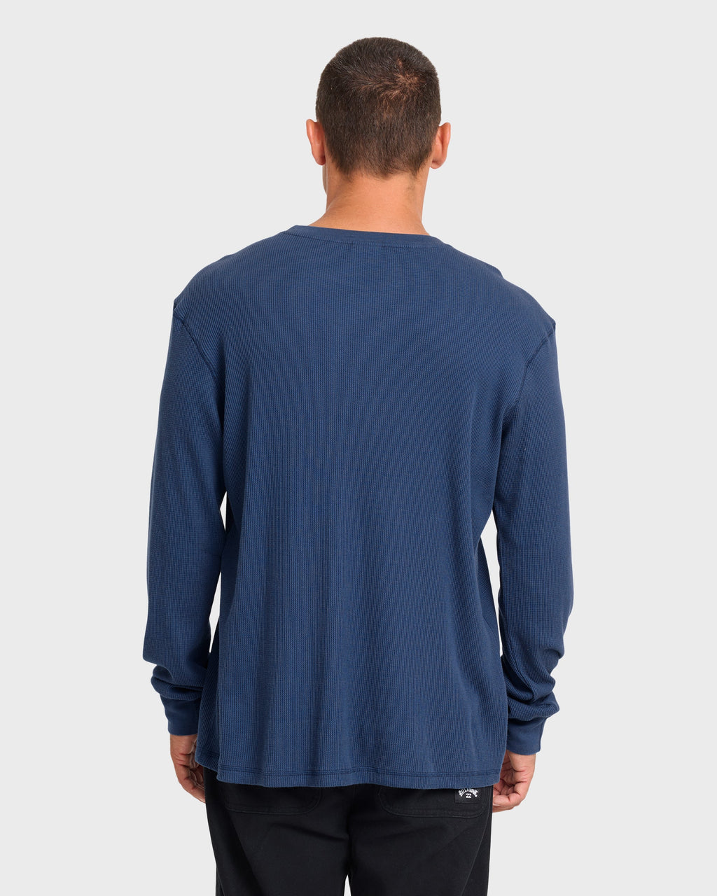 Essential Thermal Long Sleeve Knit Tee - Dark Denim