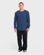 Essential Thermal Long Sleeve Knit Tee - Dark Denim
