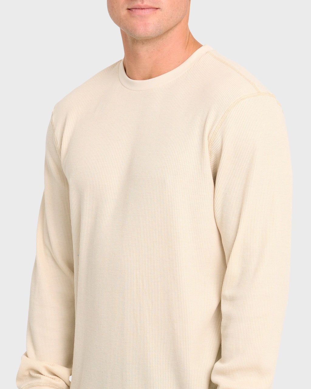 Essential Thermal Long Sleeve Knit Tee - Oatmeal