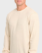 Essential Thermal Long Sleeve Knit Tee - Oatmeal