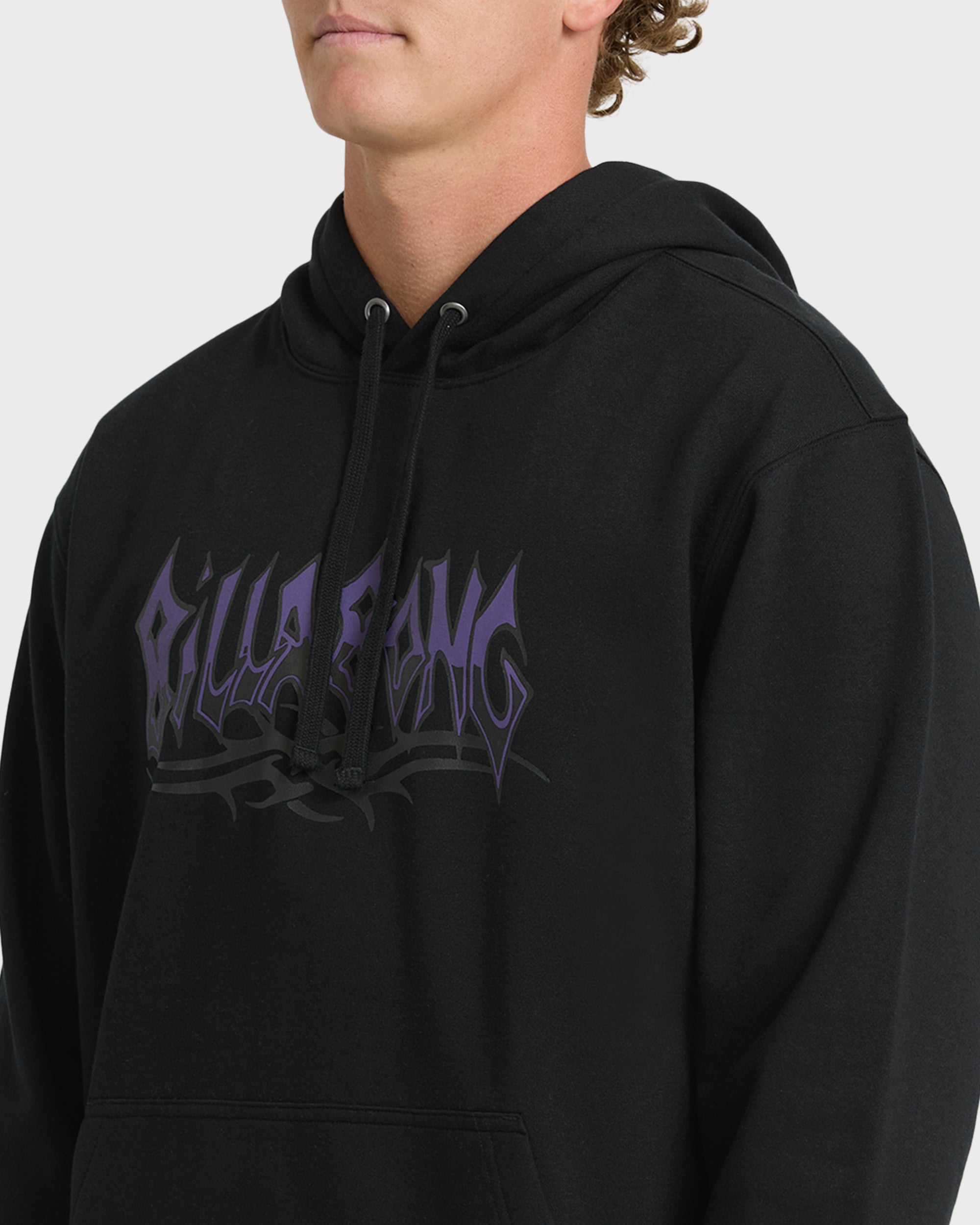 Tribal Pullover Hoodie - Black