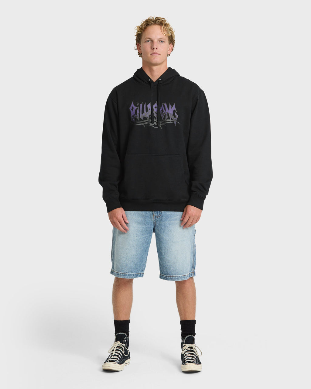 Tribal Pullover Hoodie - Black