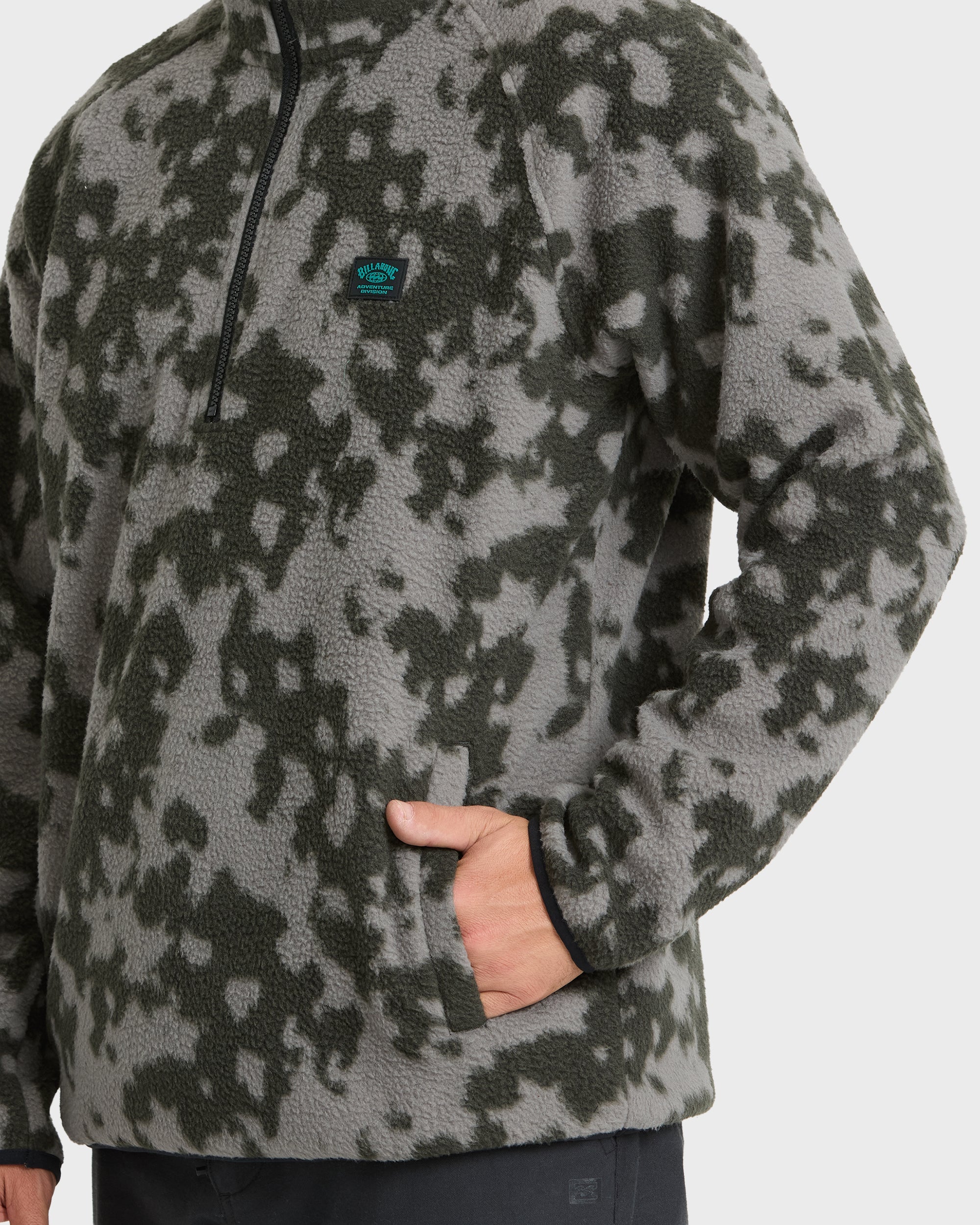 A/Div Boundary Mock Neck Half-Zip Sweatshirt - Black