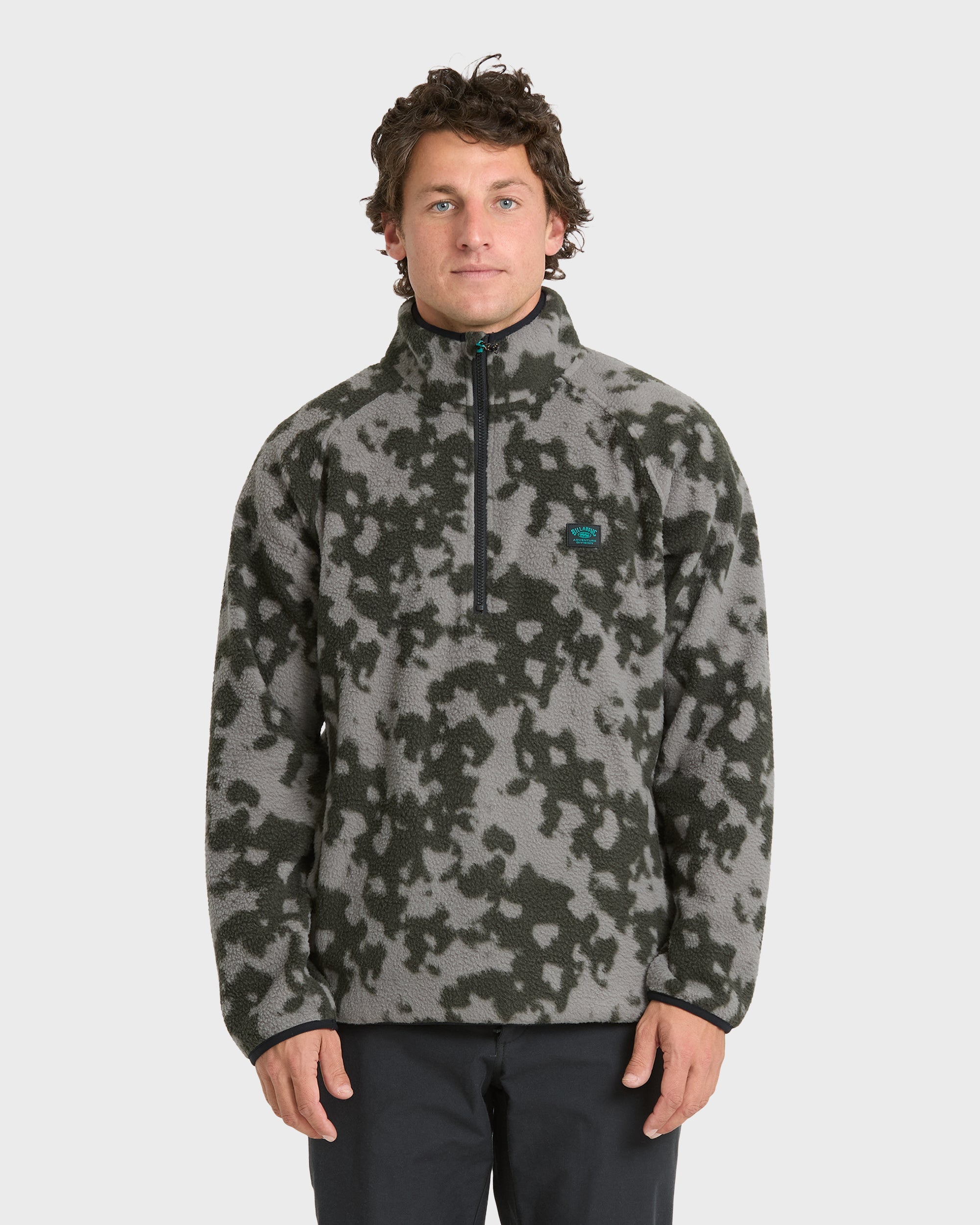 A/Div Boundary Mock Neck Half-Zip Sweatshirt - Black