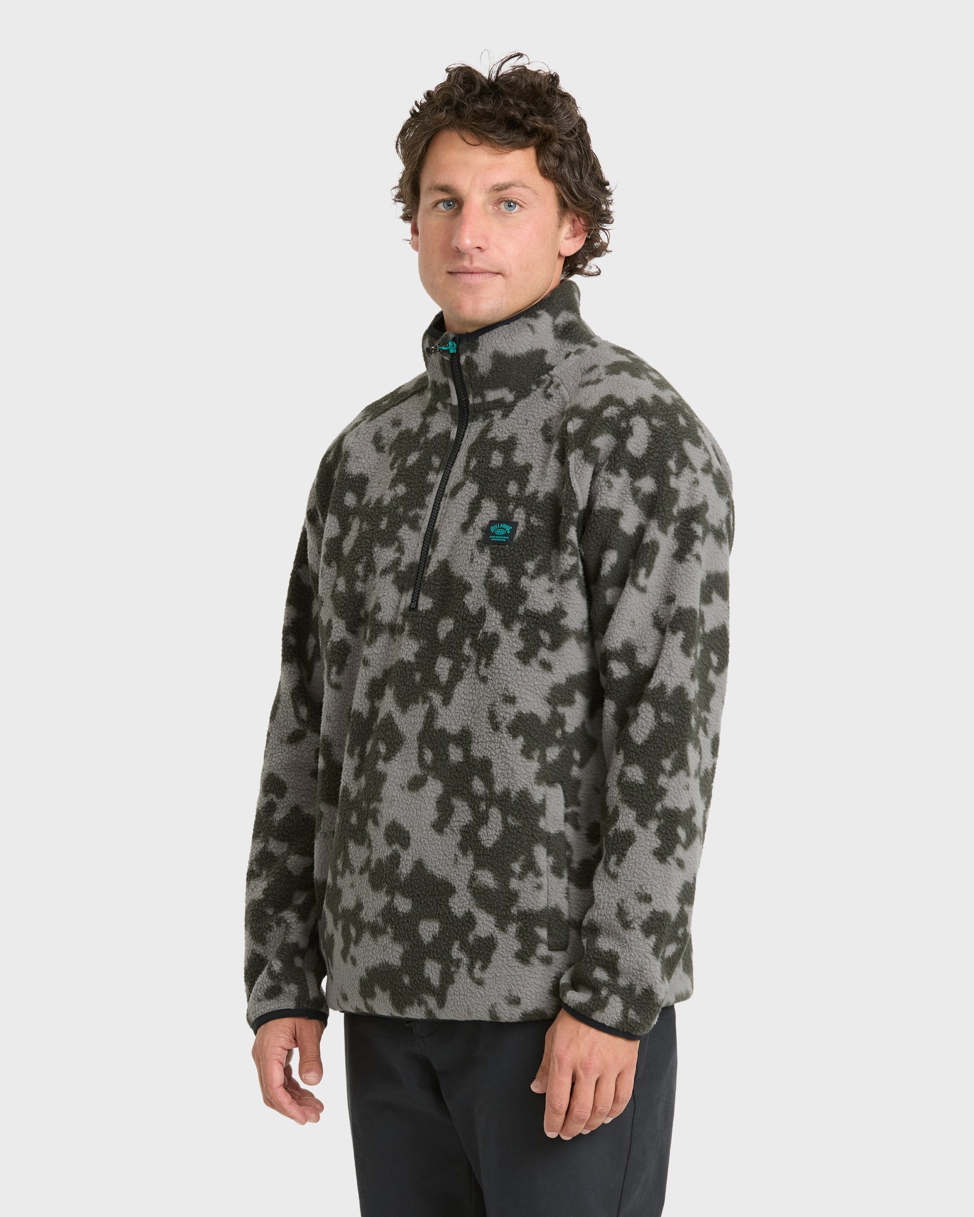A/Div Boundary Mock Neck Half-Zip Sweatshirt - Black