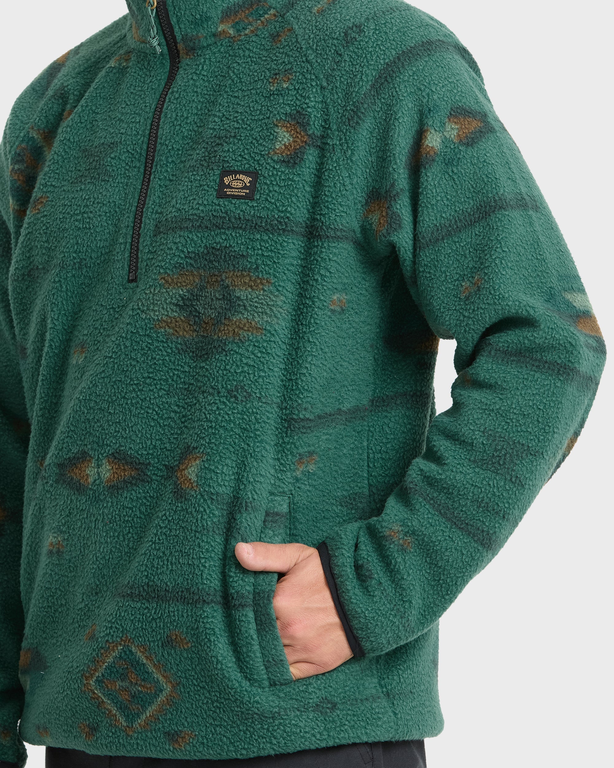 A/Div Boundary Mock Neck Half-Zip Sweatshirt - Smoke Pine