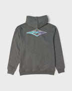 Crayon Wave Pullover Hoodie - Dark Gray Heather