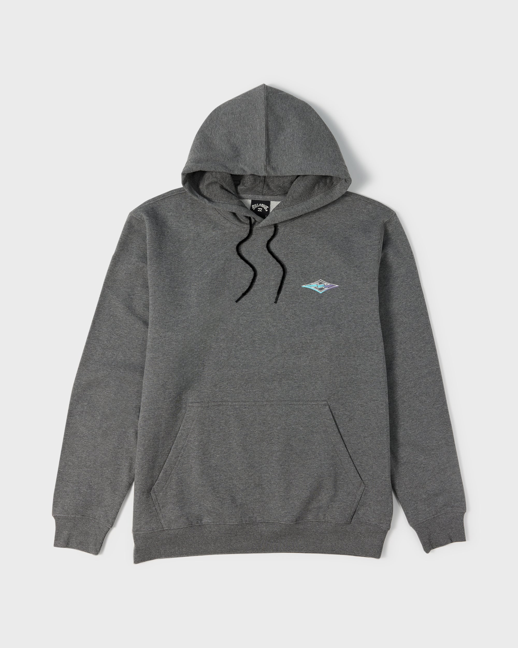 Crayon Wave Pullover Hoodie - Dark Gray Heather