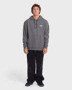 Crayon Wave Pullover Hoodie - Dark Gray Heather