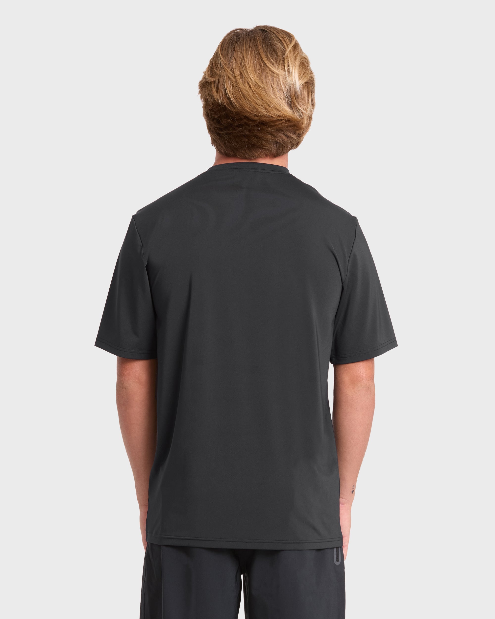 All Day Wave Loose Fit Short Sleeve Surf Tee - Black