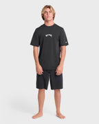 All Day Wave Loose Fit Short Sleeve Surf Tee - Black