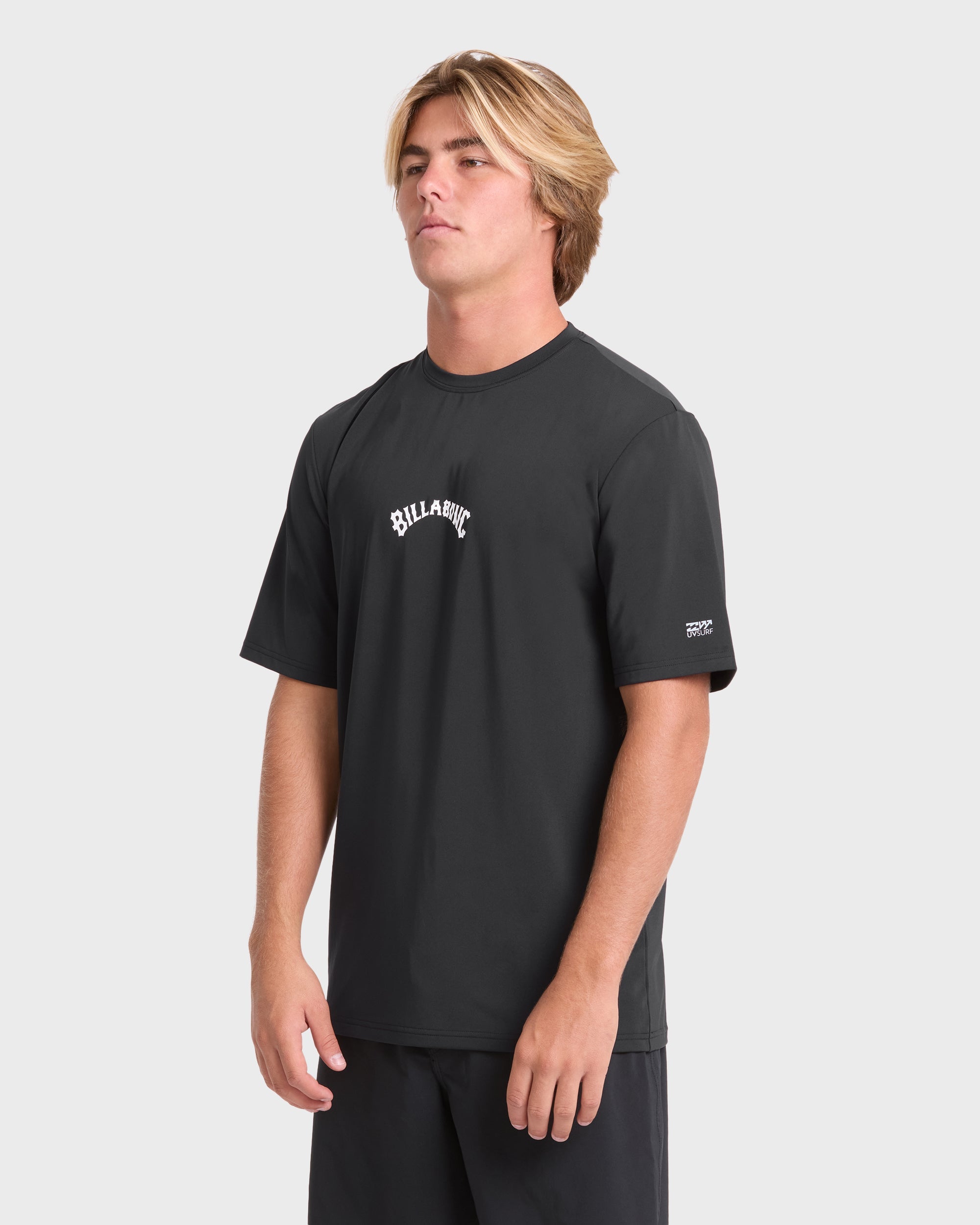 All Day Wave Loose Fit Short Sleeve Surf Tee - Black