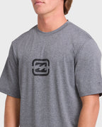 All Day Wave Loose Fit Short Sleeve Surf Tee - Light Gray Heather