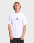 All Day Wave Loose Fit Short Sleeve Surf Tee - White