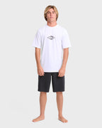 All Day Wave Loose Fit Short Sleeve Surf Tee - White