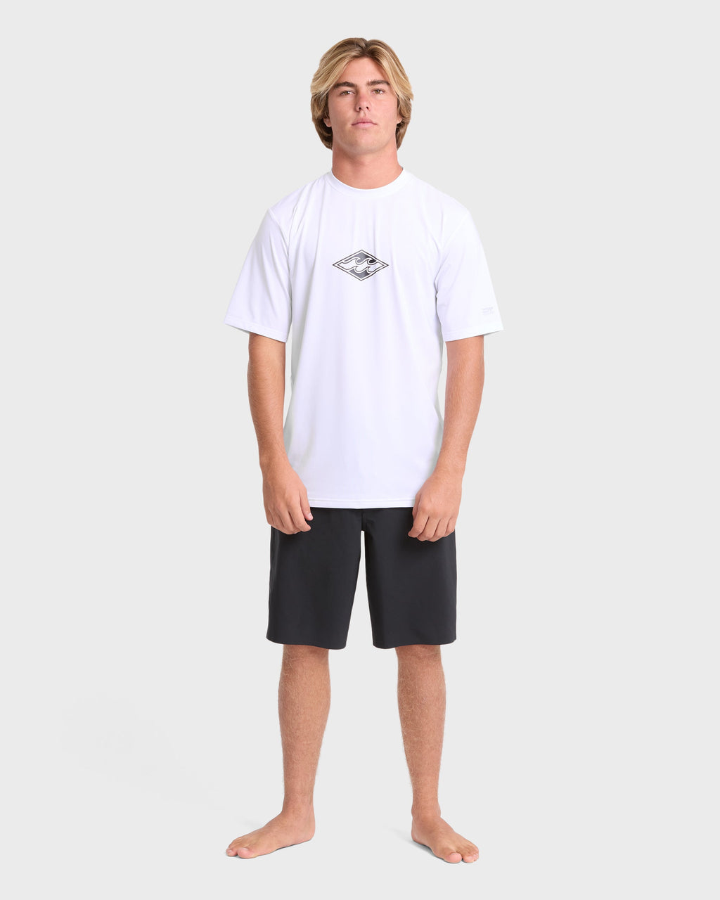 All Day Wave Loose Fit Short Sleeve Surf Tee - White