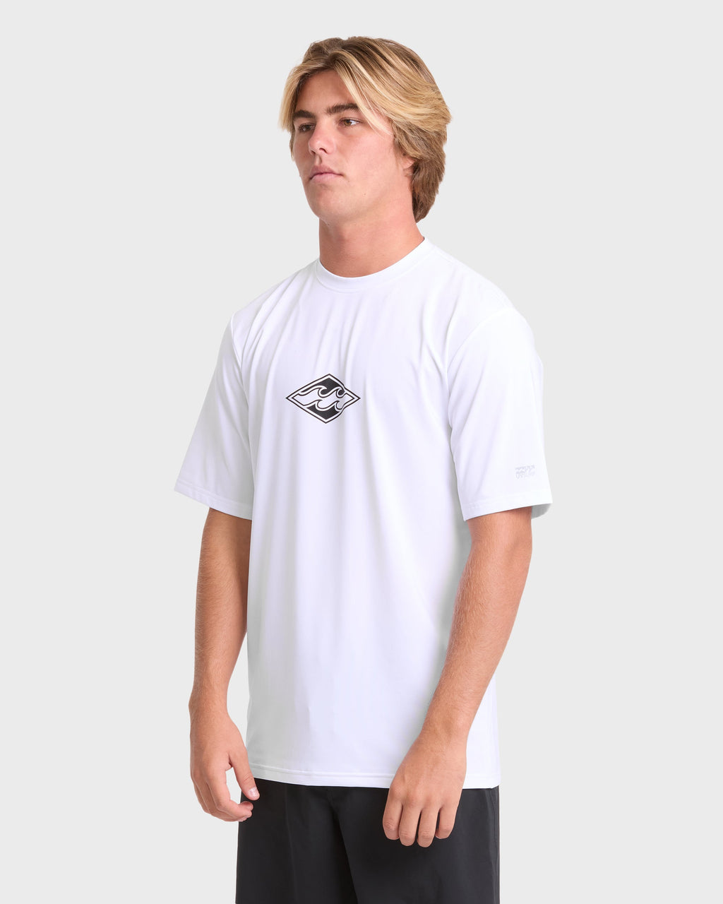 All Day Wave Loose Fit Short Sleeve Surf Tee - White