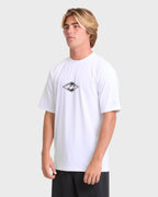 All Day Wave Loose Fit Short Sleeve Surf Tee - White