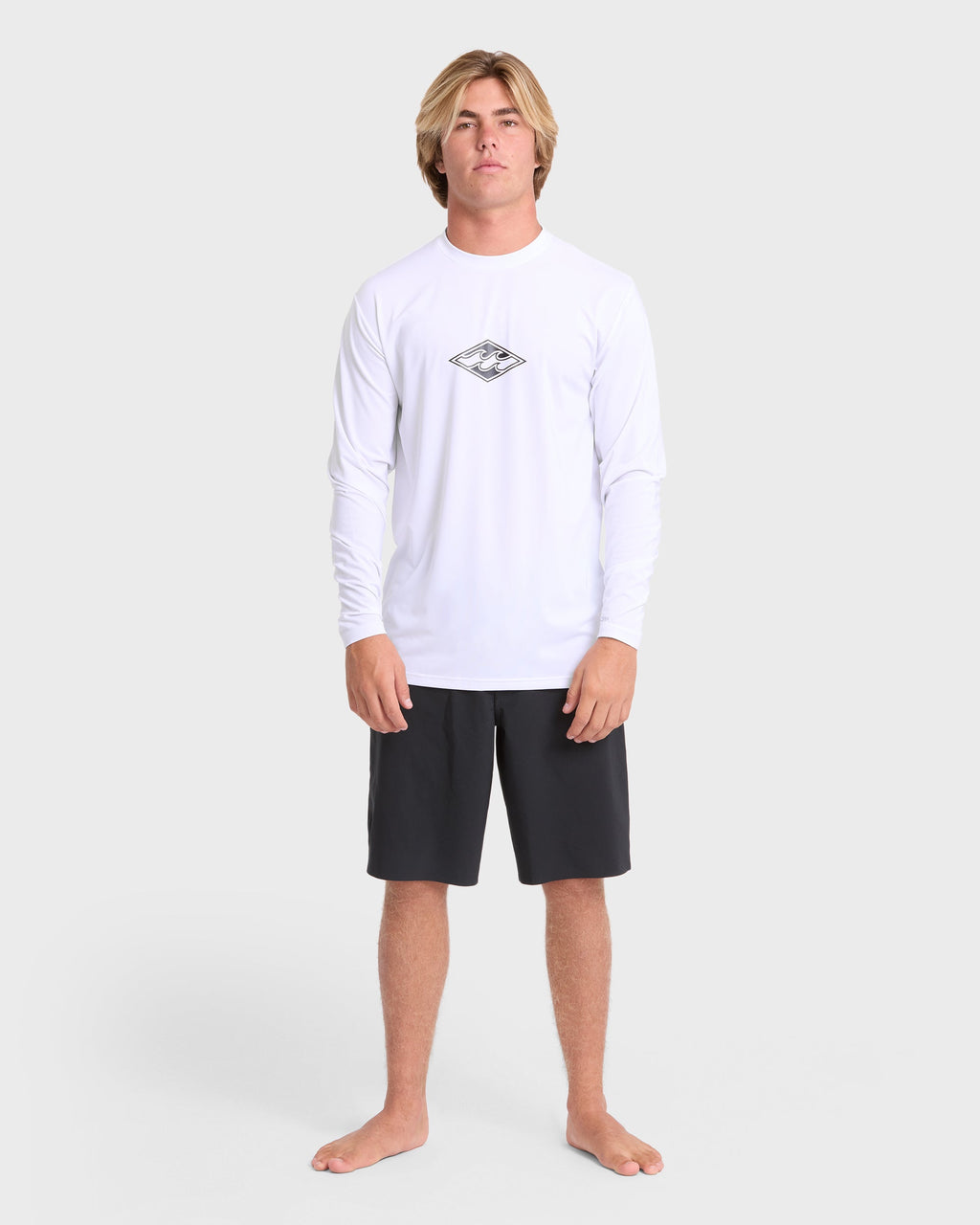 All Day Wave Long Sleeve Surf Tee - White