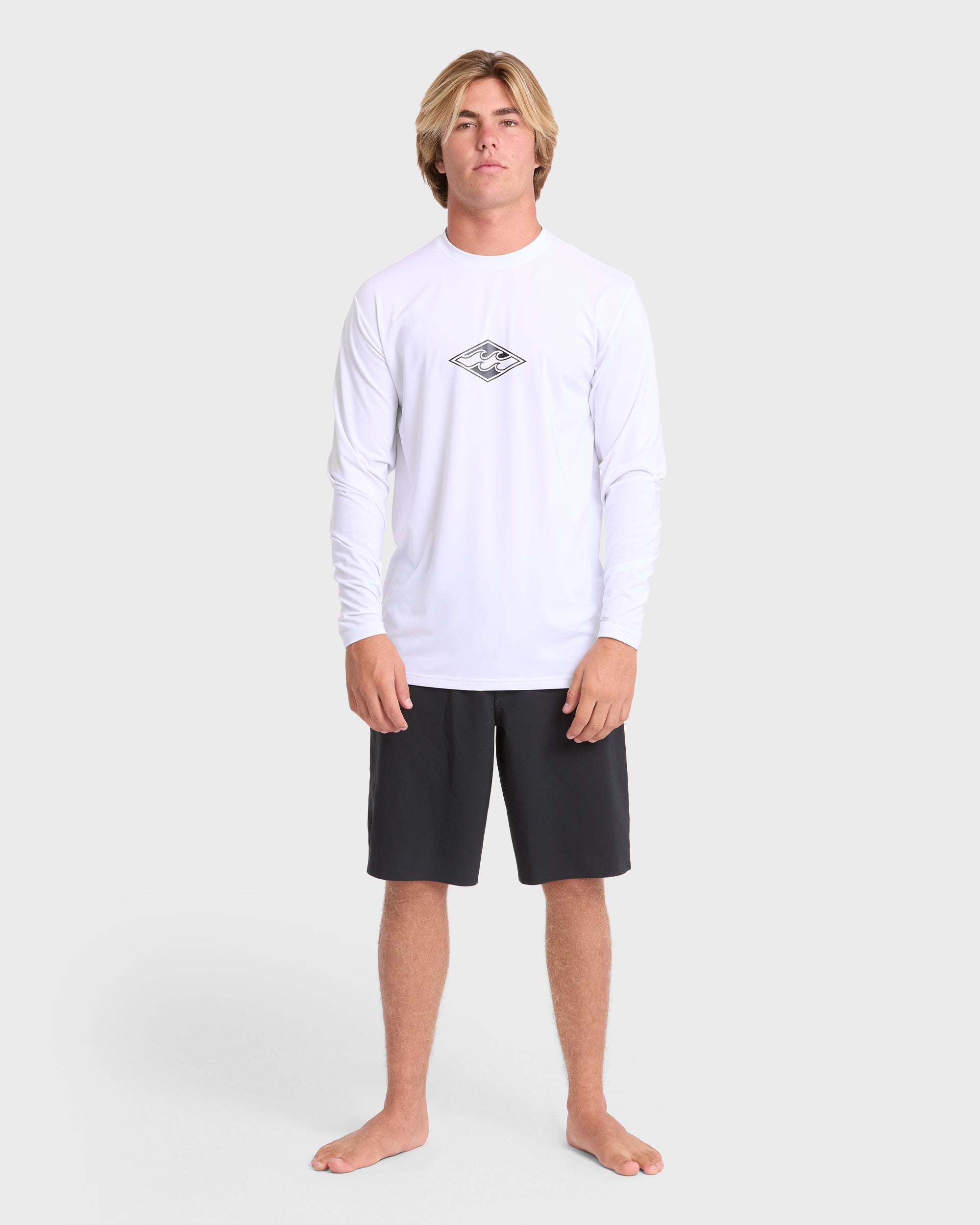 All Day Wave Long Sleeve Surf Tee - White