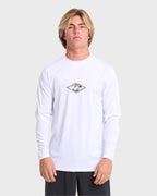 All Day Wave Long Sleeve Surf Tee - White