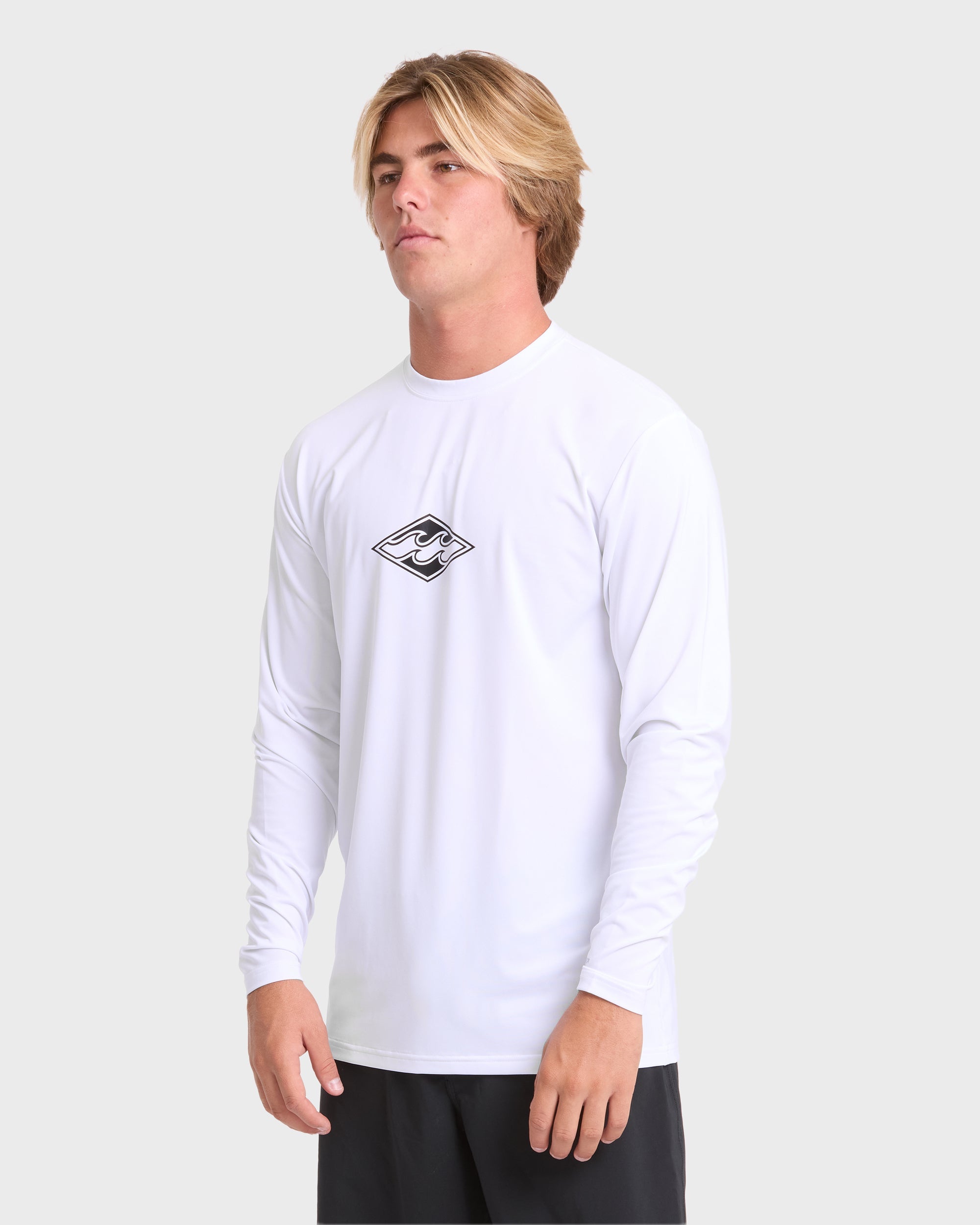 All Day Wave Long Sleeve Surf Tee - White