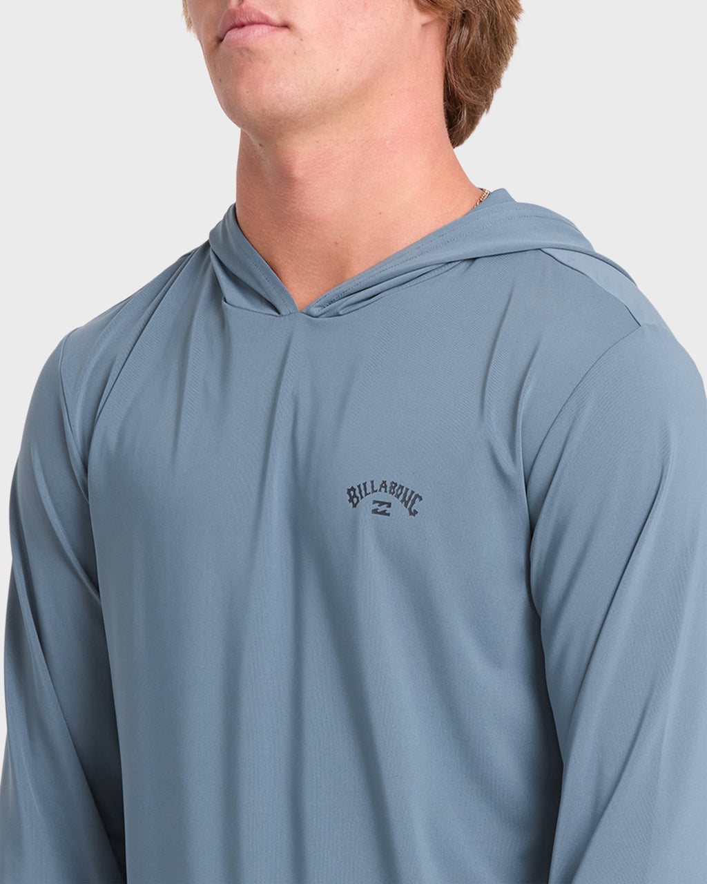 Arch Mesh Hooded Long Sleeve Surf Tee - China Blue