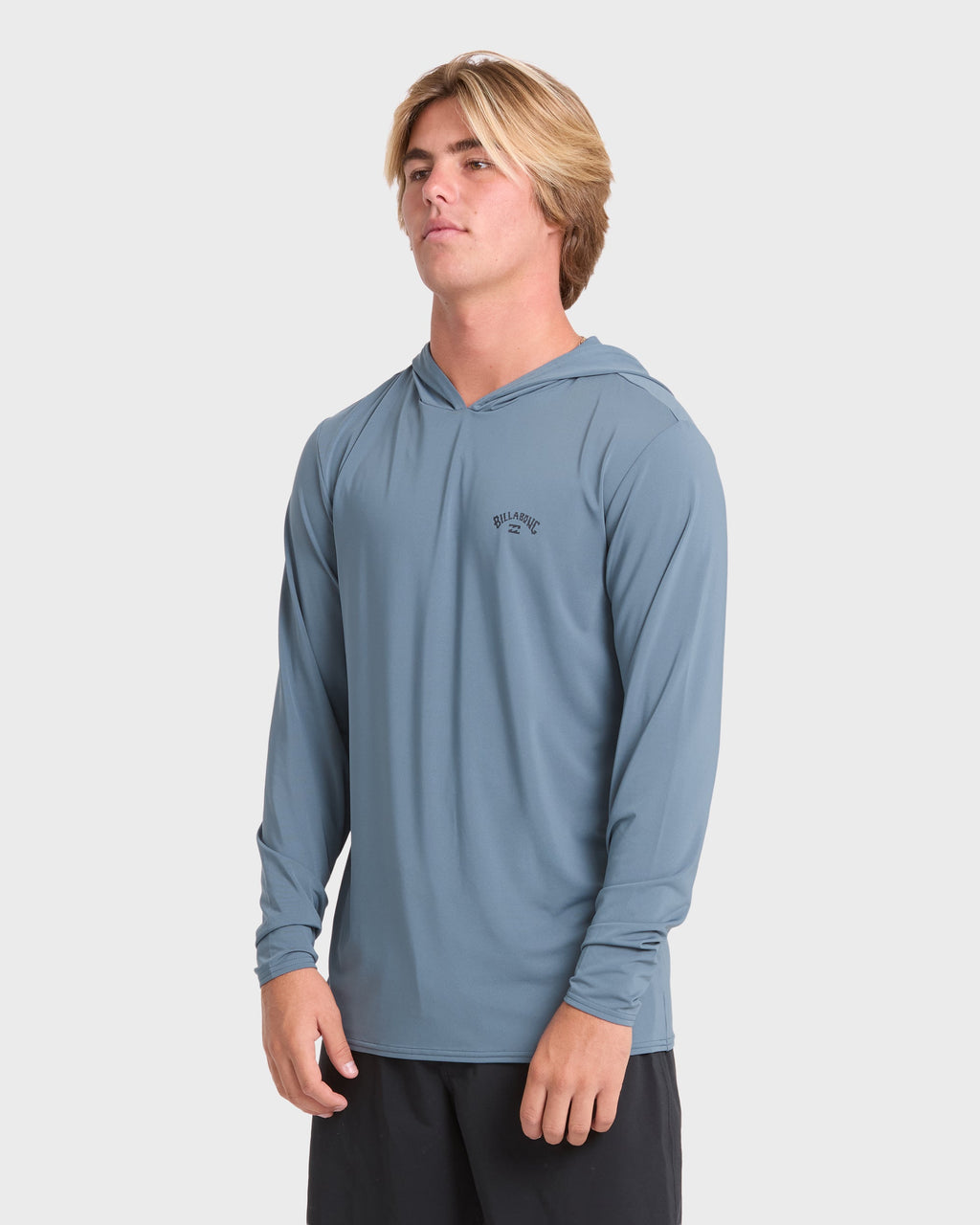 Arch Mesh Hooded Long Sleeve Surf Tee - China Blue