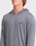 Arch Mesh Hooded Long Sleeve Surf Tee - Light Gray Heather