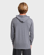 Arch Mesh Hooded Long Sleeve Surf Tee - Light Gray Heather