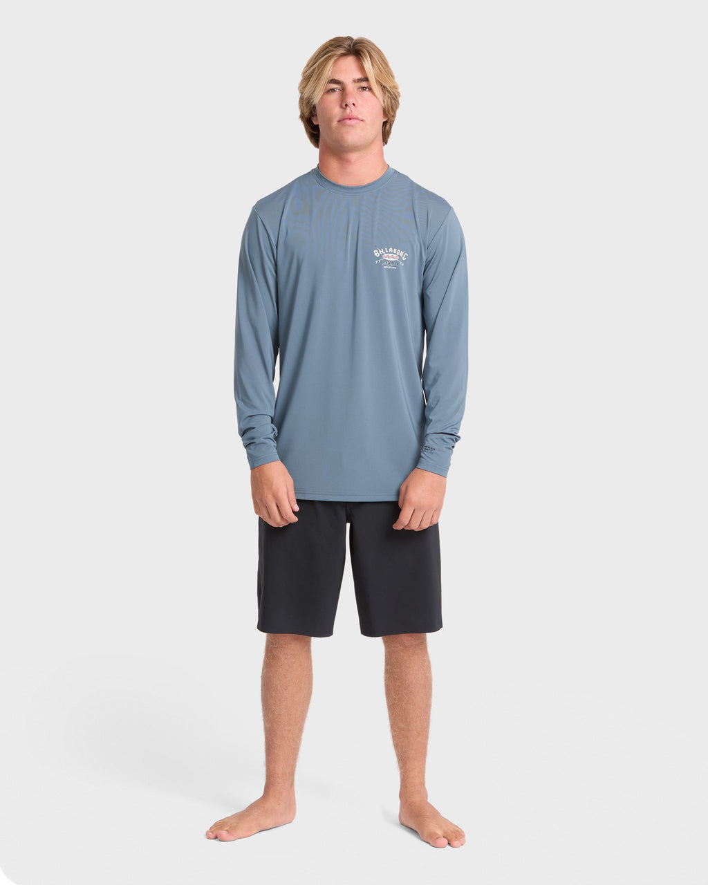 Crossboards Long Sleeve Surf Tee - China Blue