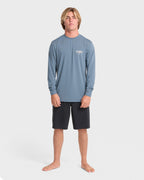Crossboards Long Sleeve Surf Tee - China Blue