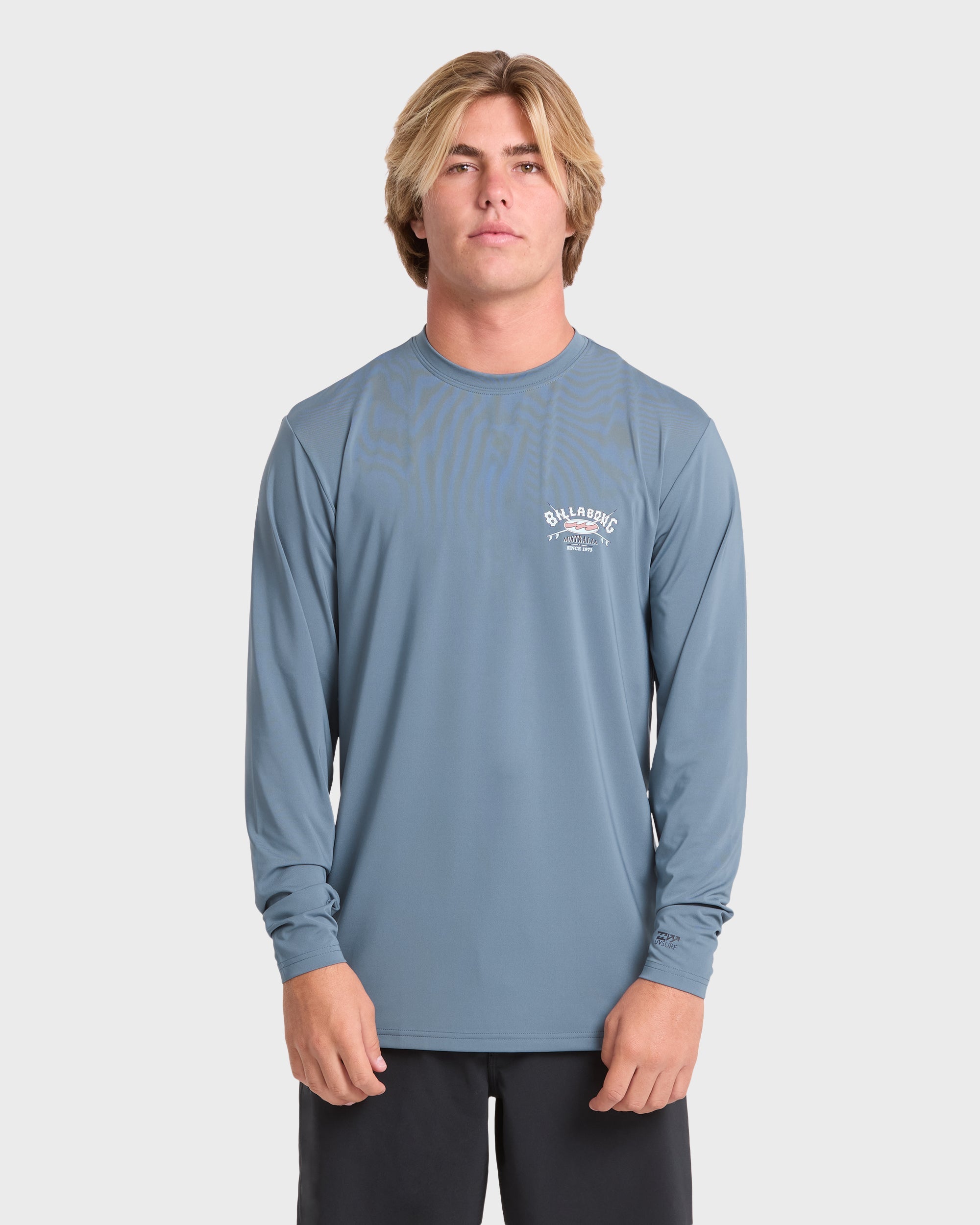 Crossboards Long Sleeve Surf Tee - China Blue