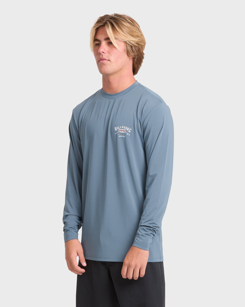 Crossboards Long Sleeve Surf Tee - China Blue
