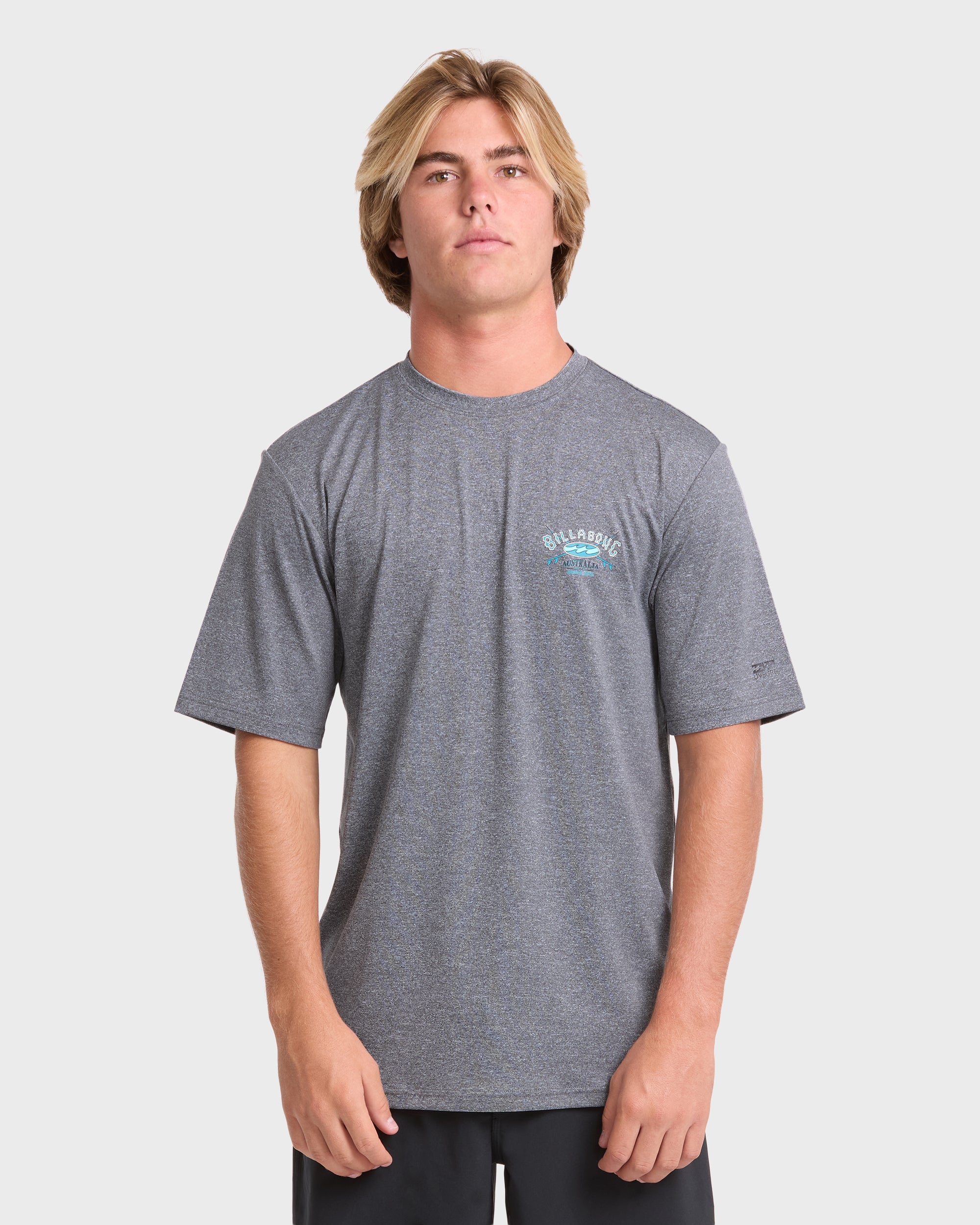 Crossboards Short Sleeve Surf Tee - Light Gray Heather